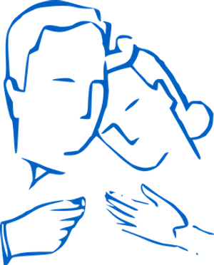 Blue Silhouette Couple Dancing PNG image