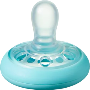 Blue Silicone Pacifier Isolated PNG