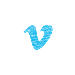Blue Sketch V Logoon Black Background