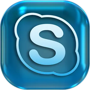 Blue Skype Icon PNG image
