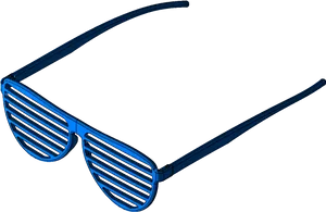 Blue Slatted Shutter Shades Vector PNG