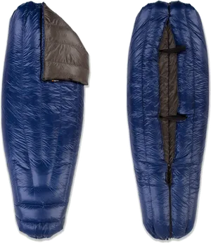 Blue Sleeping Bags Unzippedand Zipped PNG image