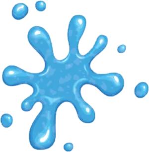Blue Slime Splat Graphic PNG image