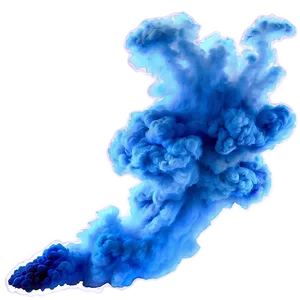 Blue Smoke Explosion PNG 37