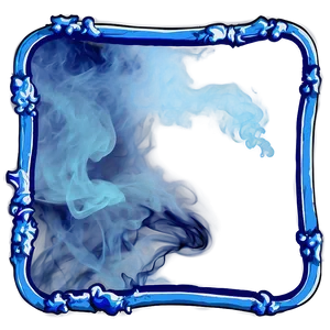 Blue Smoke Frame PNG 05232024