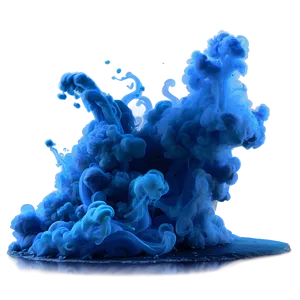 Blue Smoke Splash PNG 05232024