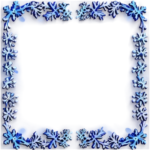 Blue Snow Border PNG Uub10 PNG