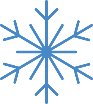 Blue Snowflake Graphic PNG image