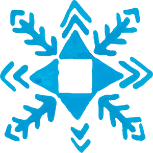 Blue Snowflake Ornament Vector PNG image