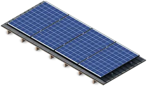 Blue Solar Panel Array PNG image
