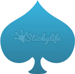 Blue Spade Sticker Design PNG image