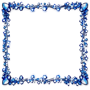 Blue Sparkle Border PNG 06262024