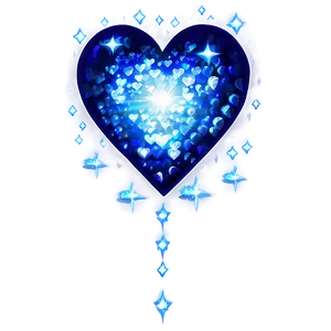 Blue Sparkle Heart Png 06262024 PNG image