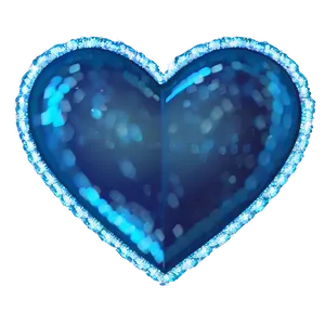 Blue Sparkle Heart PNG 06262024