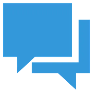 Blue Speech Bubbles Icon