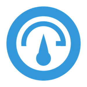 Blue Speedometer Icon