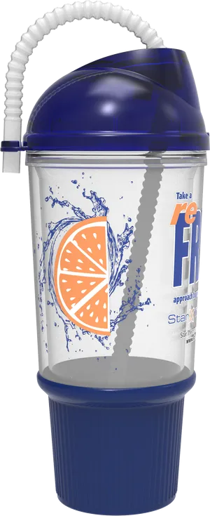 Blue Splash Citrus Sports Drink Shaker PNG image