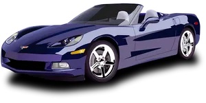 Blue Sports Car Illustration