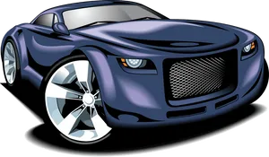 Blue Sports Car Illustration PNG image