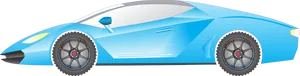 Blue Sports Car Illustration