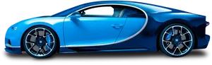 Blue Sports Car Side View