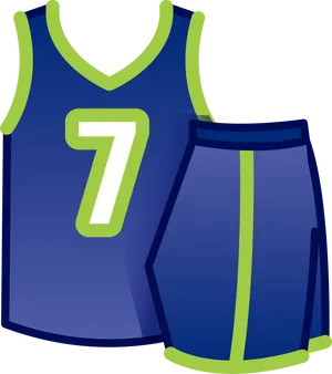 Blue Sports Jersey Number7 PNG image