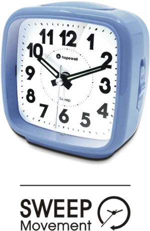 Blue Square Hopewell Alarm Clock PNG image