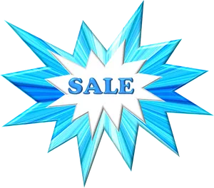 Blue Starburst Sale Sign