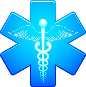 Blue Starof Life Medical Symbol PNG