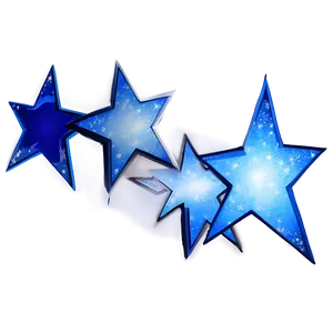 Blue Stars Overlay PNG 06252024