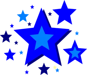 Blue Stars Vector Illustration PNG image