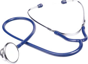 Blue Stethoscope Black Background PNG image