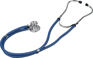 Blue Stethoscopeon Black Background PNG image