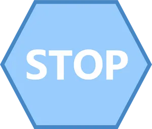 Blue Stop Sign PNG