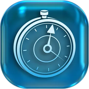 Blue Stopwatch Icon PNG image