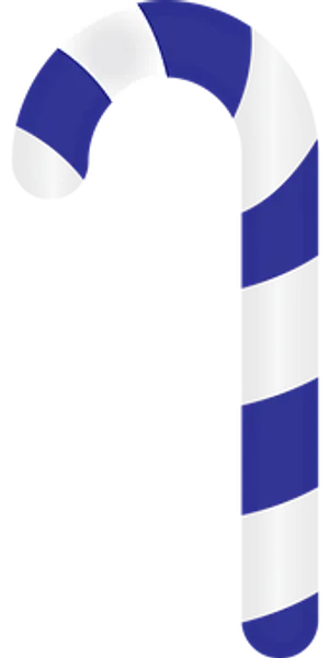 Blue Striped Candy Cane