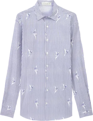 Blue Striped Dress Shirt Product Image PNG