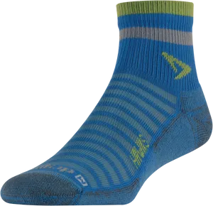 Blue Striped Sport Sock PNG image