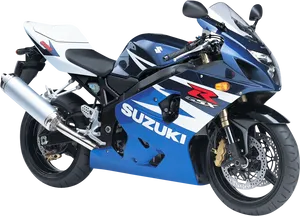 Blue Suzuki G S X Sportbike PNG image