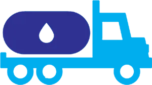 Blue Tanker Truck Icon PNG
