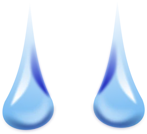 Blue Tear Drops Illustration PNG image