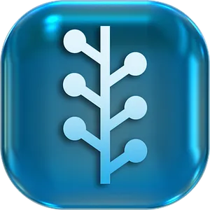 Blue Tech Tree Icon PNG image