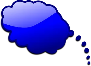 Blue Thought Bubble Graphic PNG image