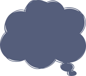 Blue Thought Bubble Graphic PNG image