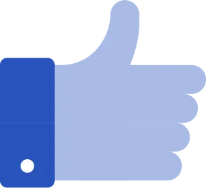 Blue Thumbs Up Icon PNG image