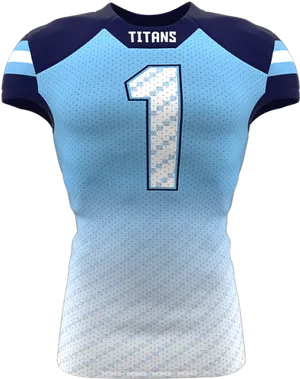 Blue Titans Sports Jersey Number1 PNG image