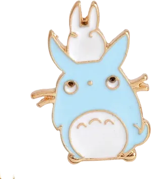 Blue Totoro Enamel Pin PNG image