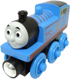 Blue Toy Train Character PNG image
