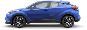 Blue Toyota C H R Side View PNG image
