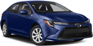 Blue Toyota Corolla Sedan Profile View PNG image